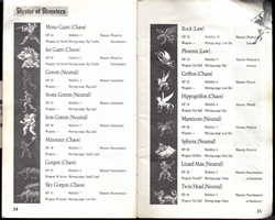 Master of Monsters Instructions Page 34 and  35Thumbnail